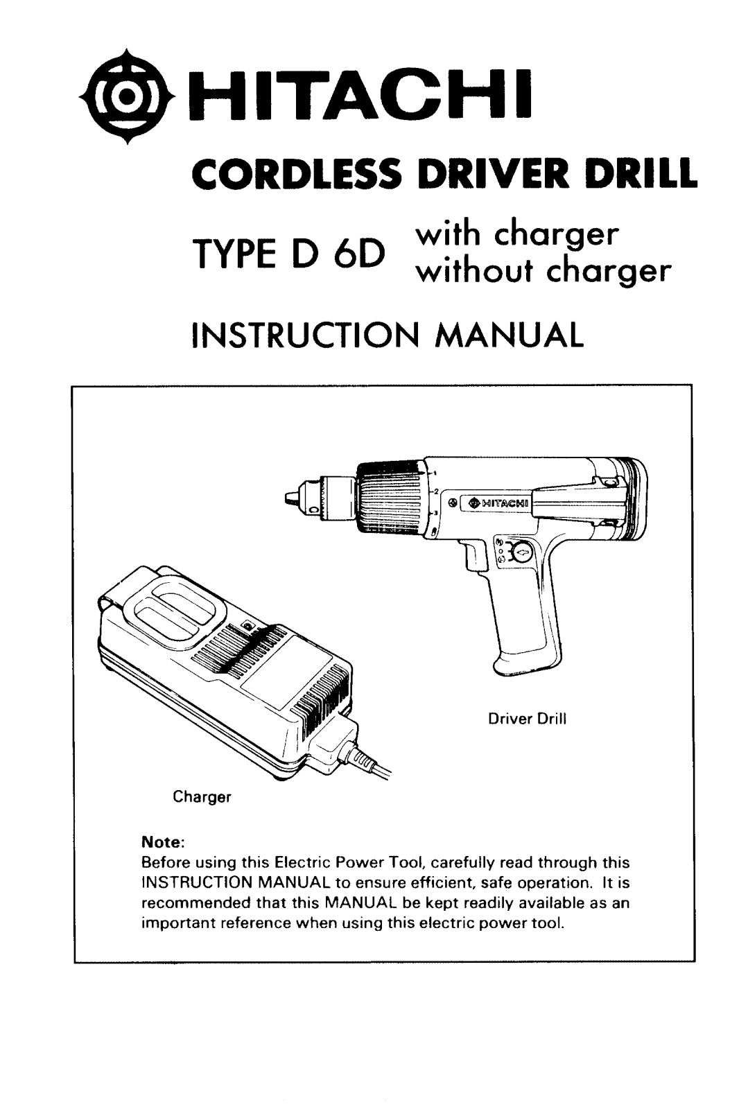 Hitachi D6D User Manual