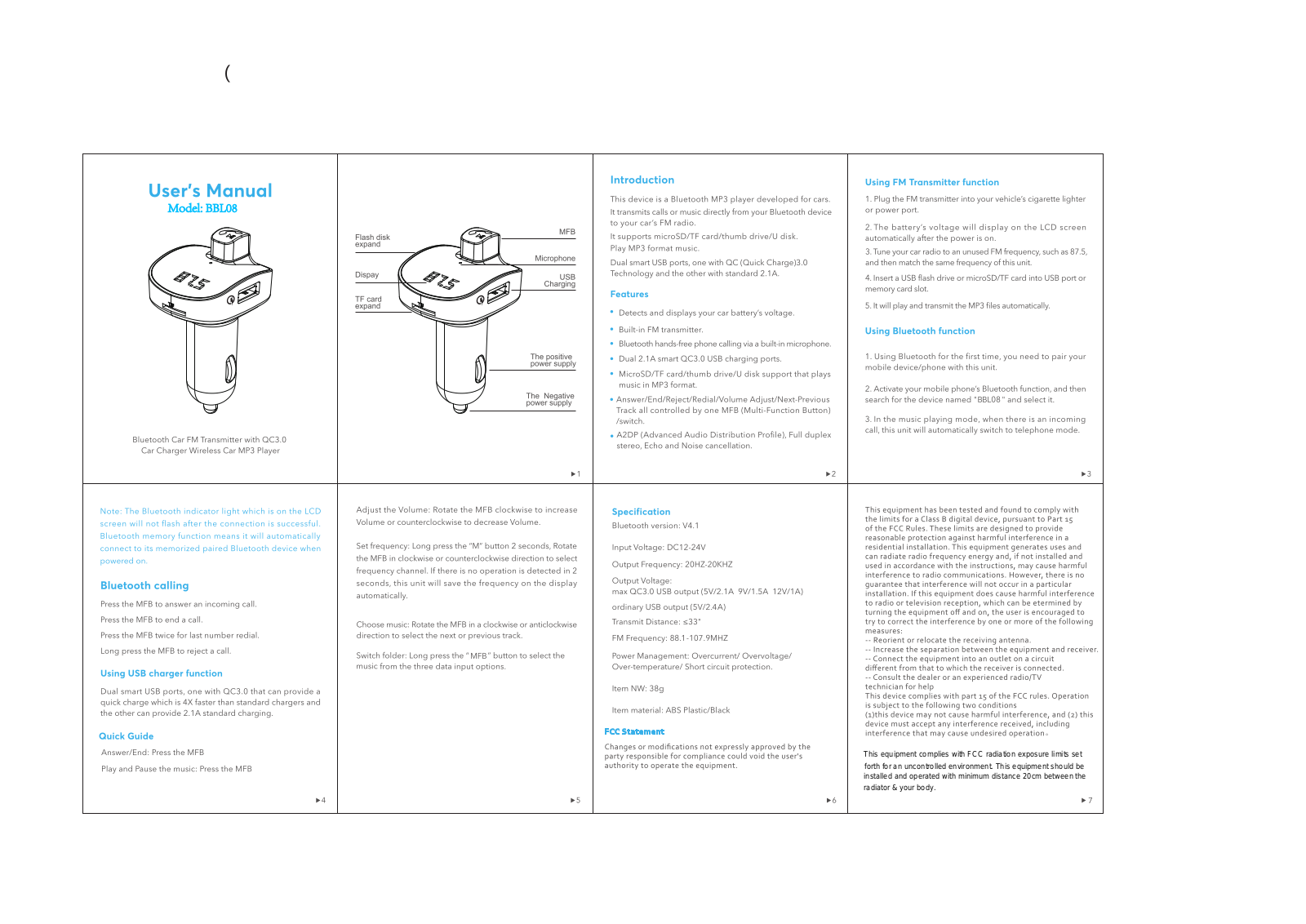 BABERLIN TECHNOLOGY BBL08 User Manual