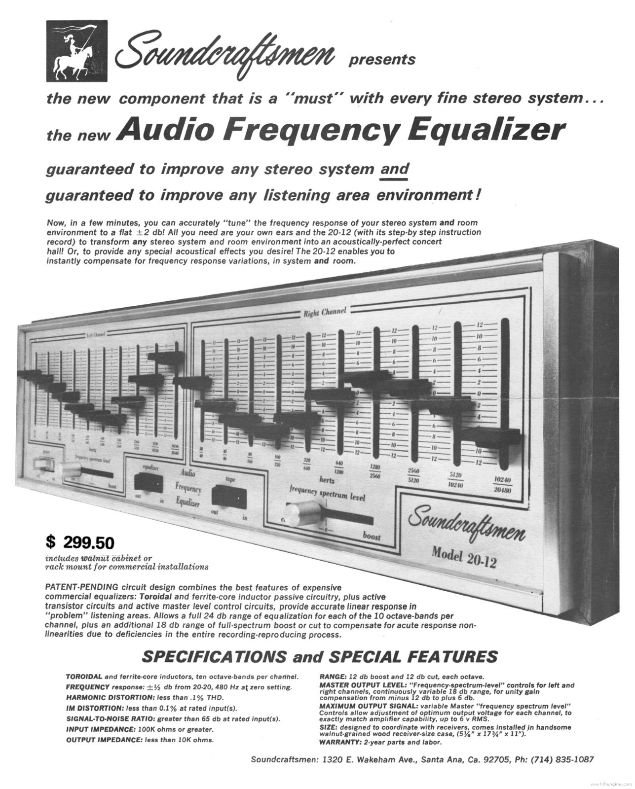 Soundcraftsmen 20-12 User Manual