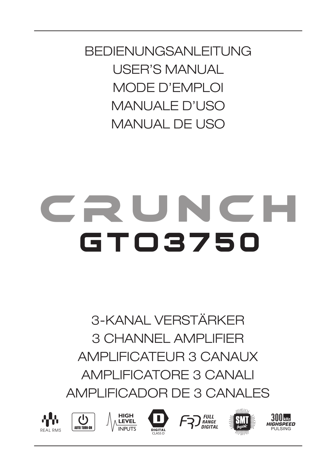 Crunch GTO3750 Service Manual