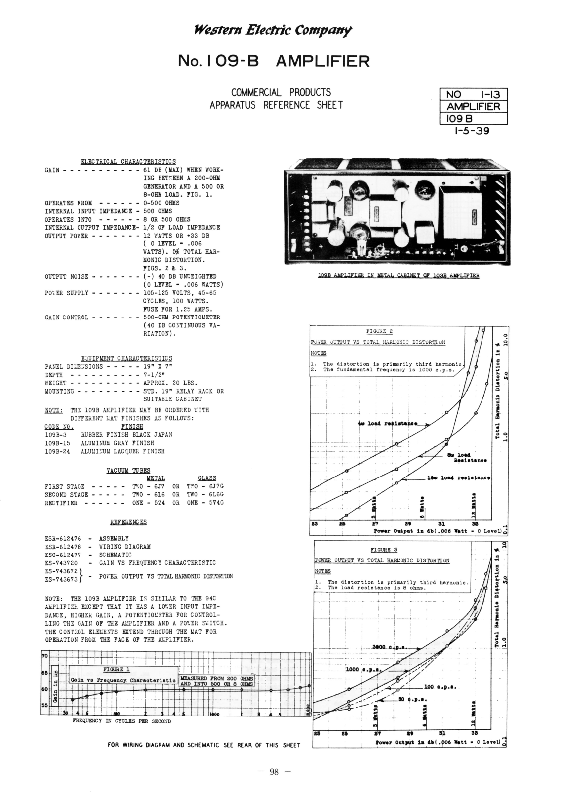 Western Electric 109-B Schematic