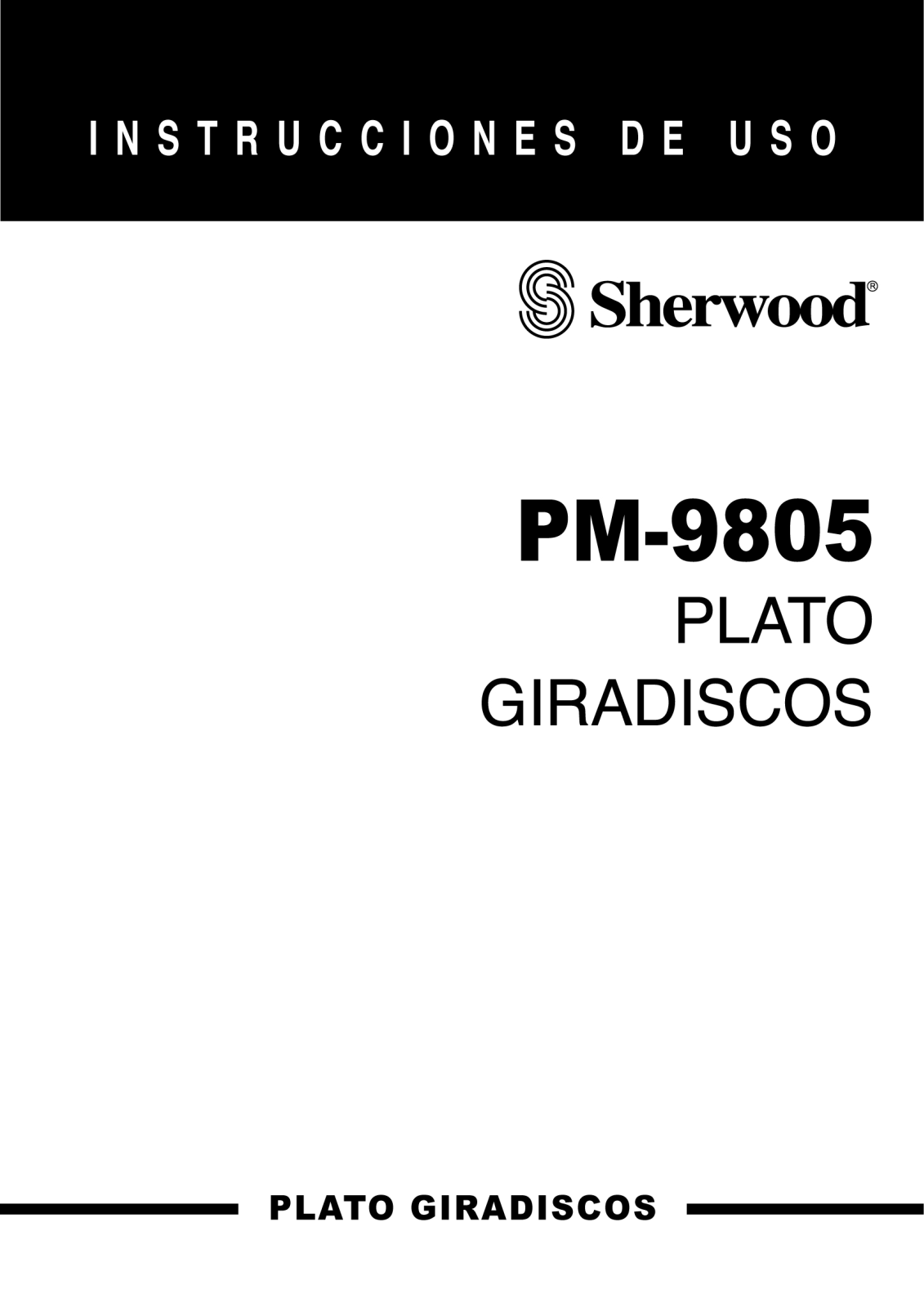 Sherwood PM-9805 User Manual