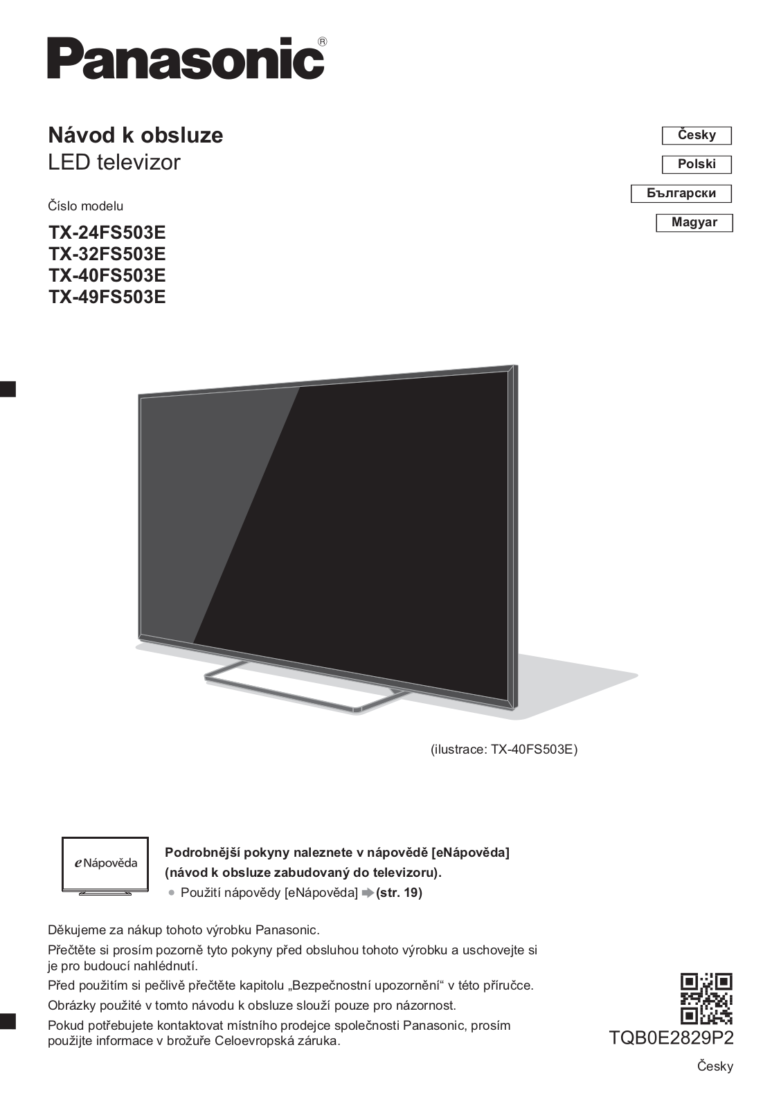 Panasonic TX-24FS503E User Manual