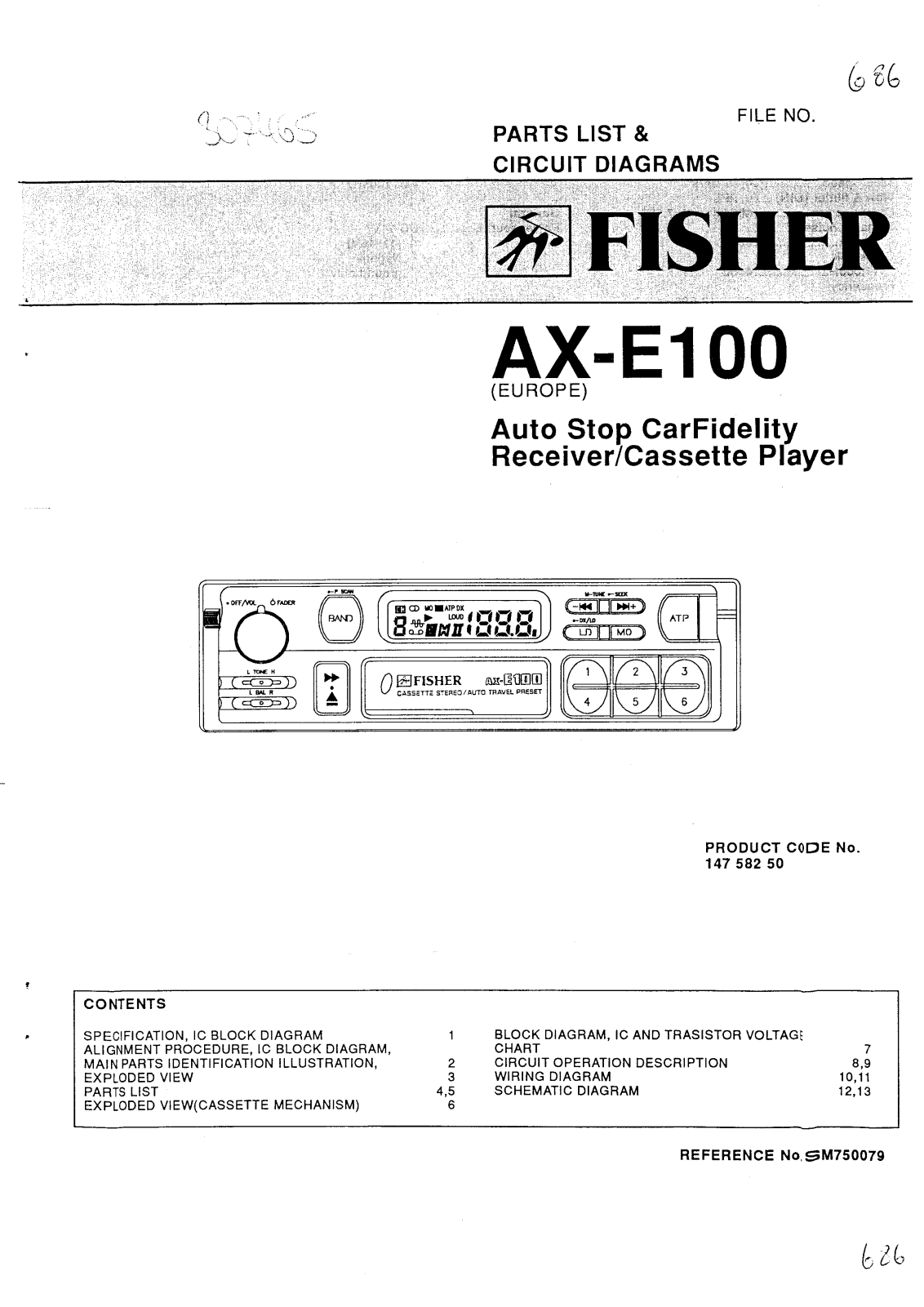 Fisher AXE-100 Service manual