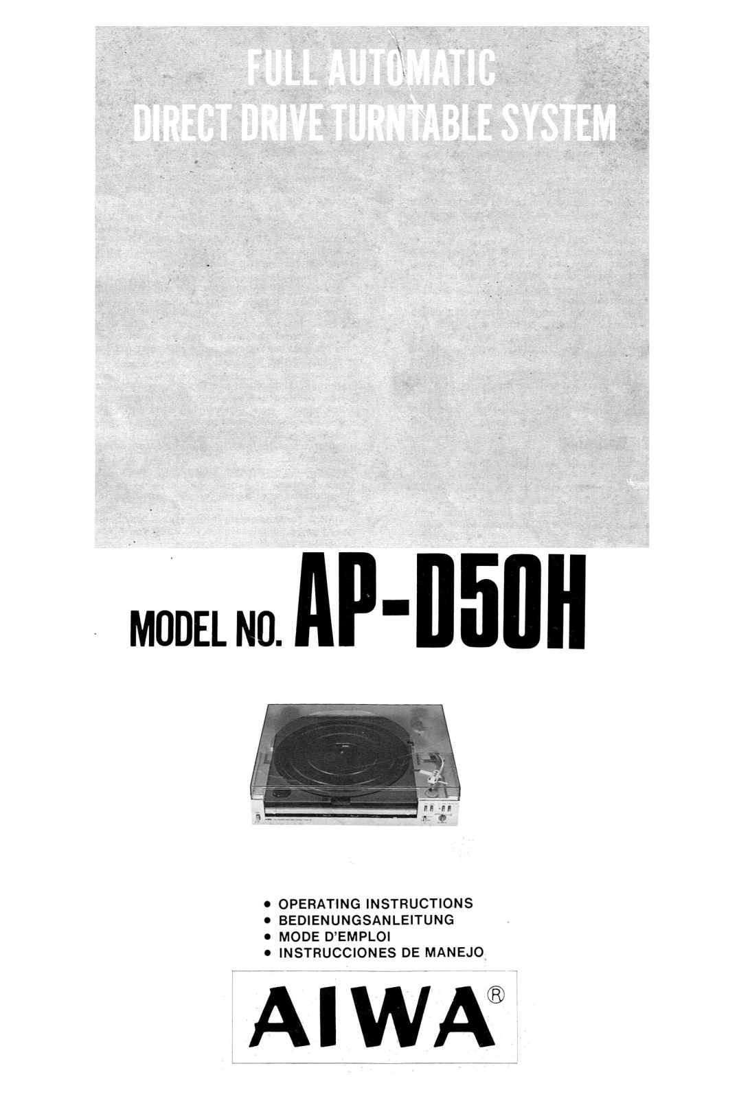 Aiwa AP-D50H Owners Manual