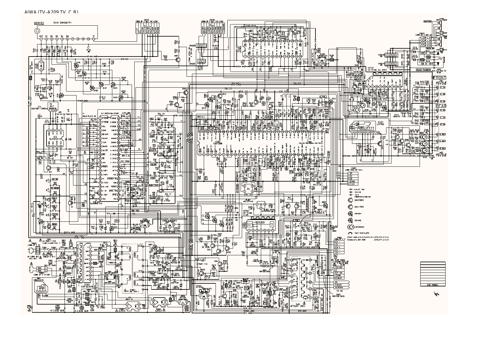 Aiwa TV-A209 Schematic