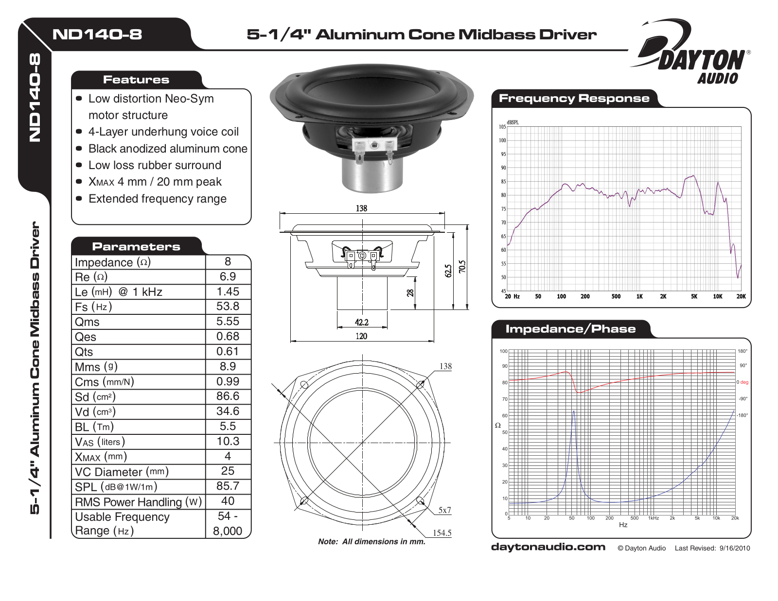 Dayton ND140-8 User Manual