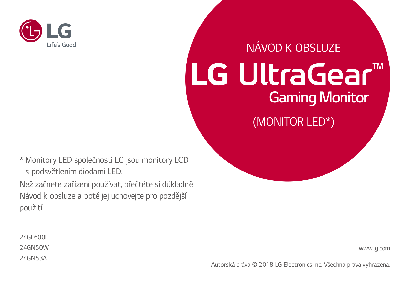 LG 24GL600F-B User Manual