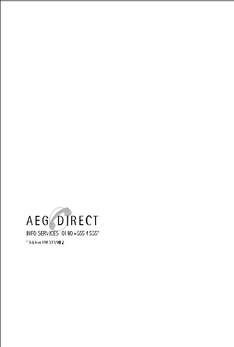 AEG LAVATHERM 57520 electronic User Manual