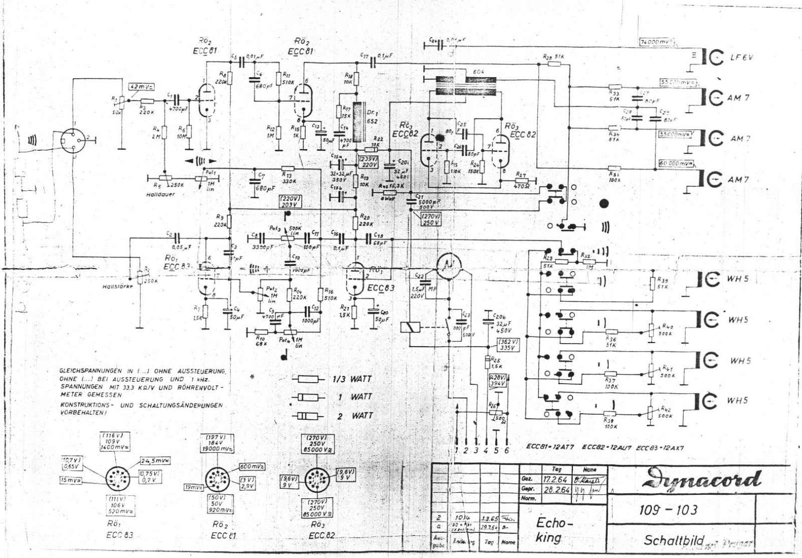 Dynacord echoking schematic