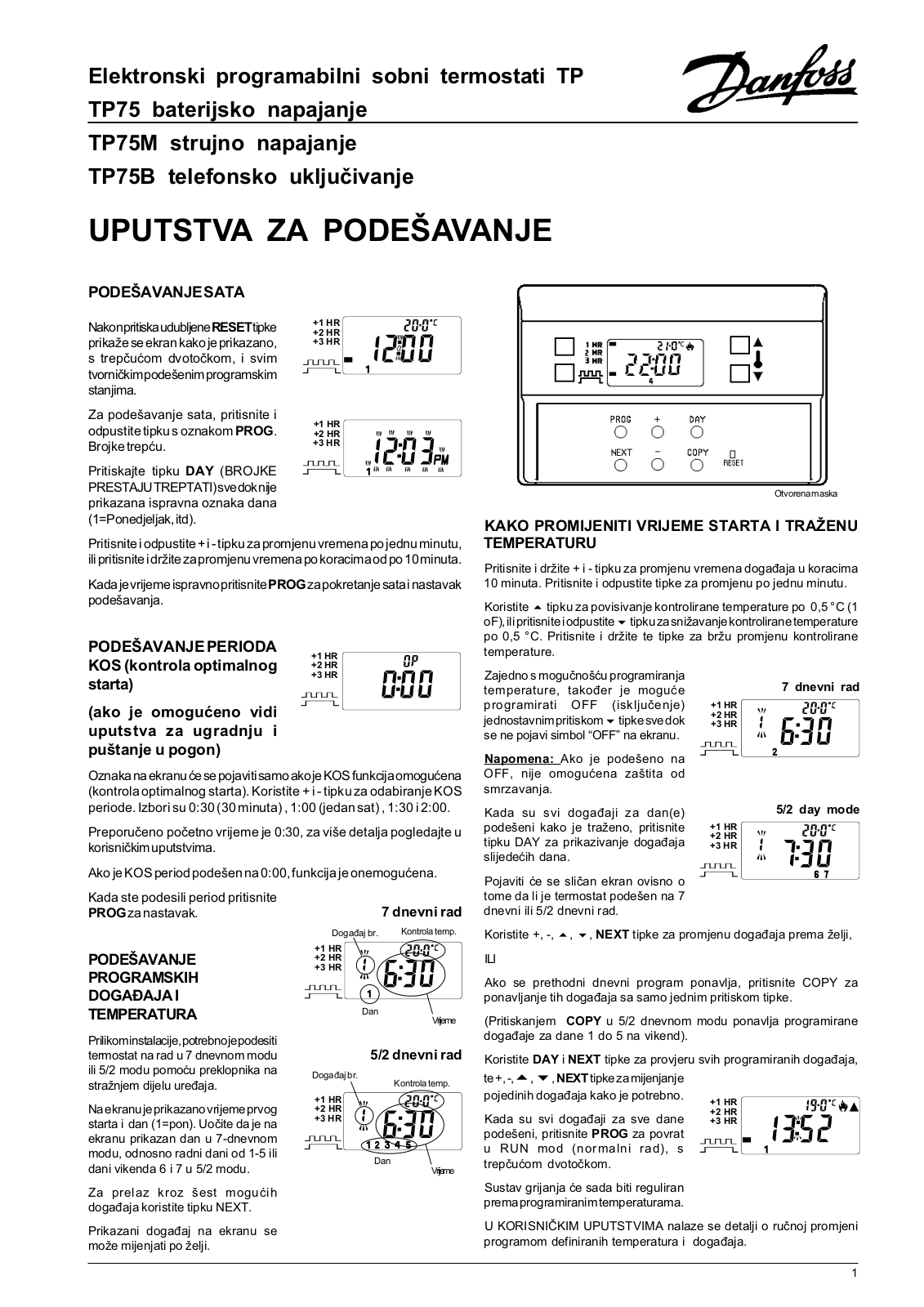 Danfoss TP75B, TP75M, TP75 Installation guide