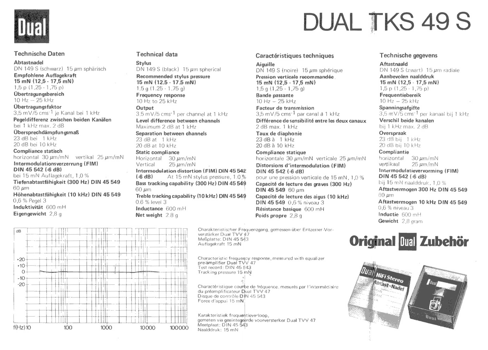 Dual TKS-49S Owners Manual