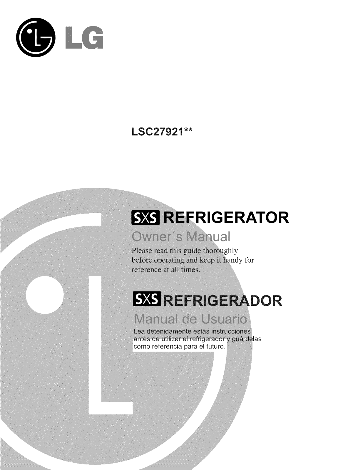 LG LSC27921SW, LSC27921ST, LSC27921SB Owner’s Manual