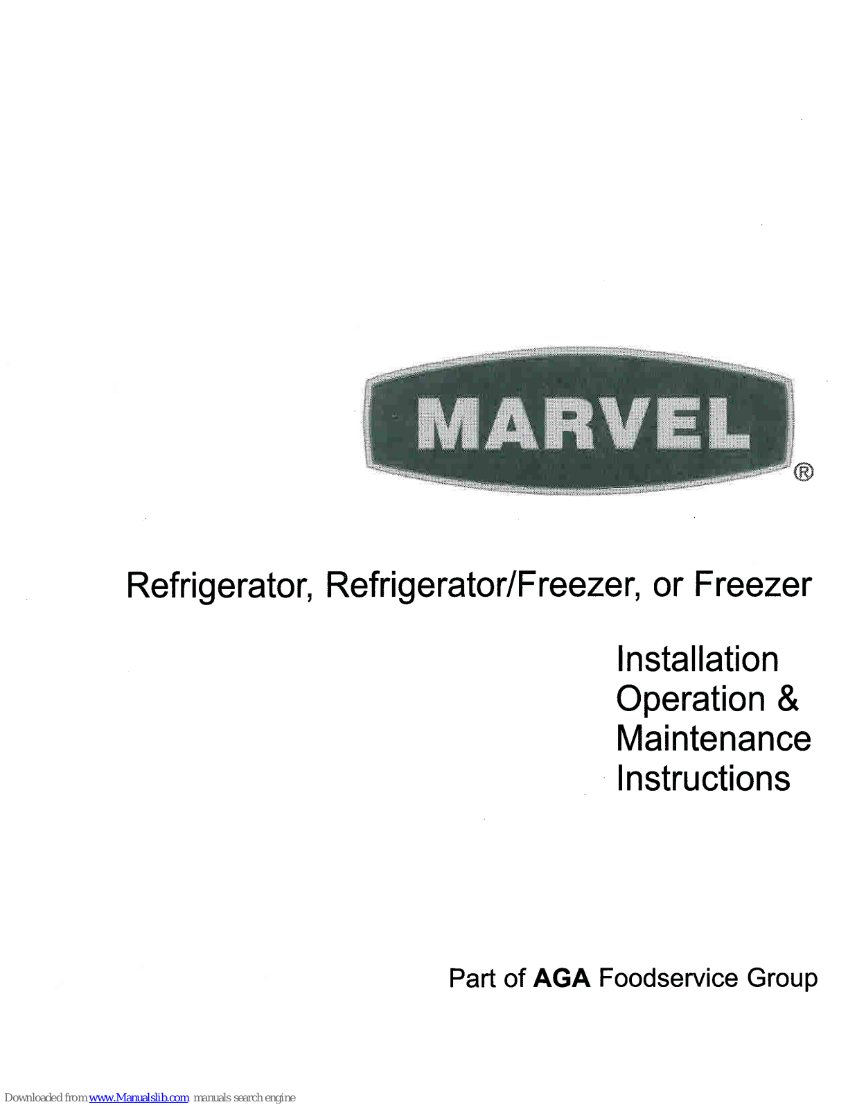 Marvel 6ADA-BB, 6ADA-WW-L, 6ADA-BB-L, 6ADA-BS, 6ADA-WW Instructions Manual - ManualMachine.com
