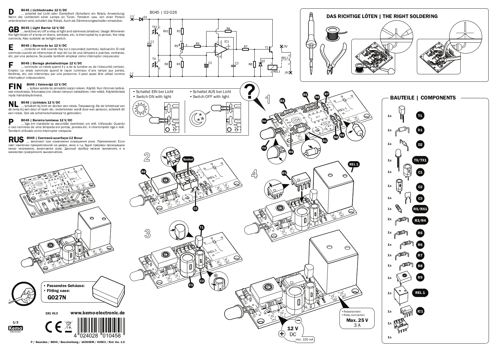 Kemo B045 User guide