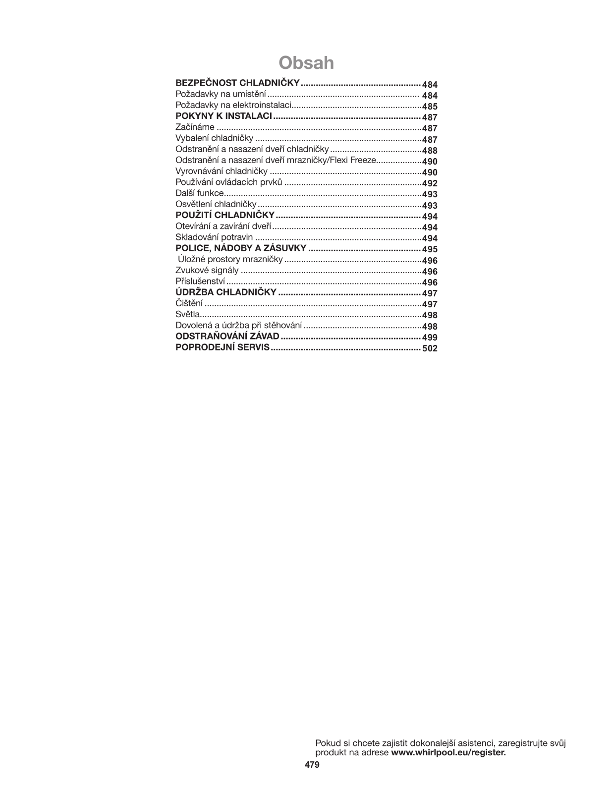 WHIRLPOOL WQ9 U1L User Manual