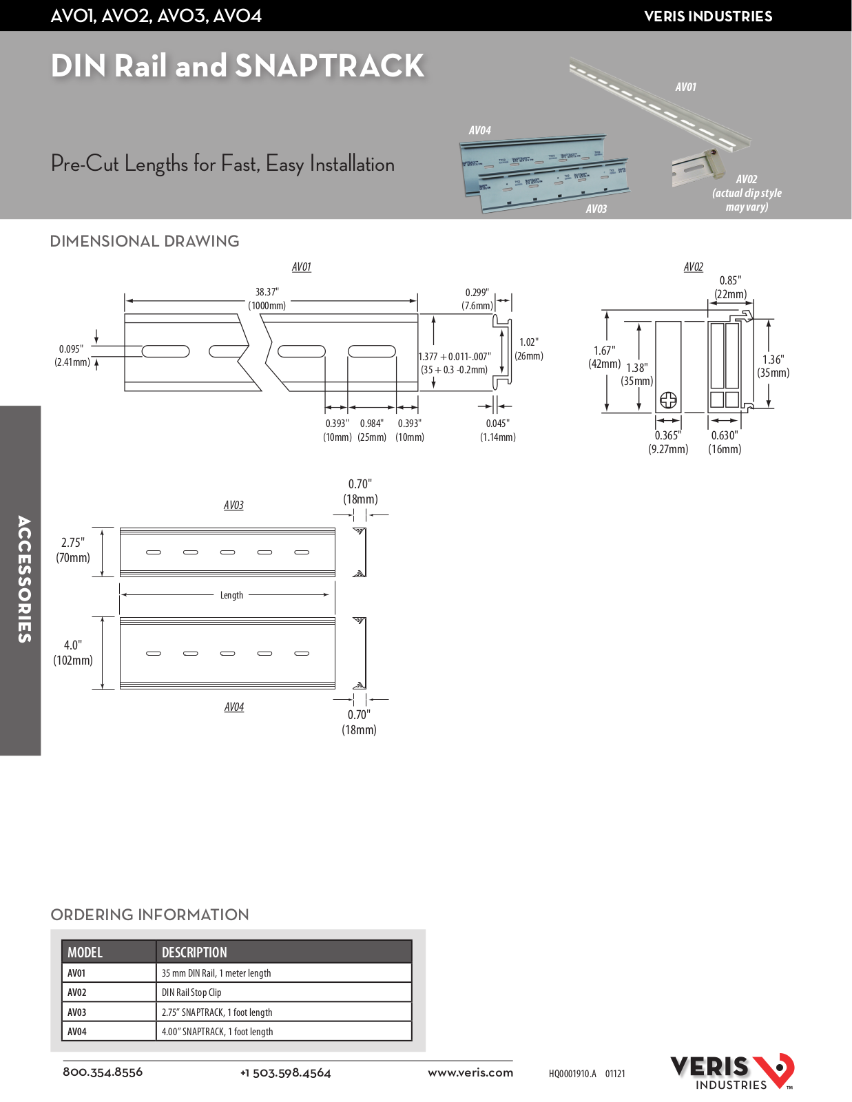 Veris AV04 Datasheet