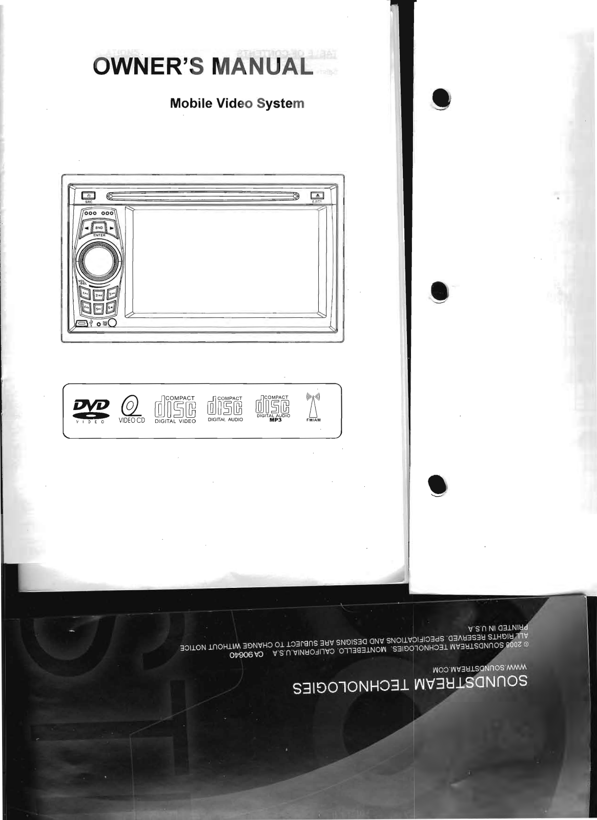 Power Acoustik PTID-5800 Owners Manual