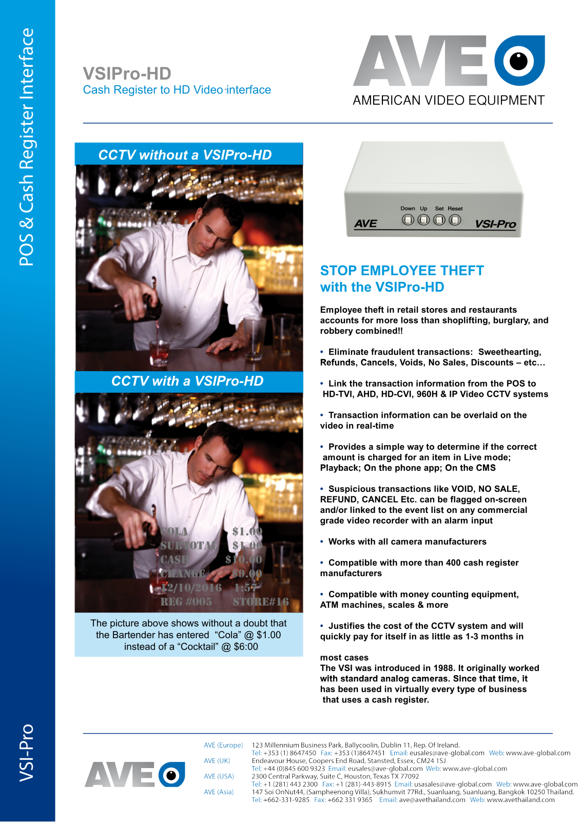 AVE VSIPro-HD Specsheet - ManualMachine.com