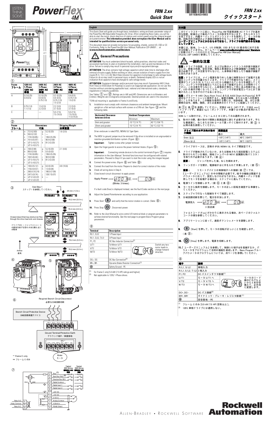 Rockwell Automation 22F User Manual