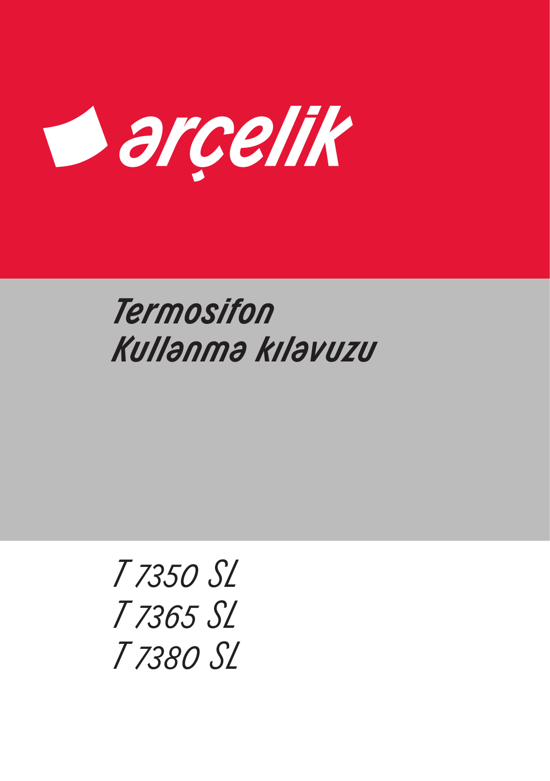 Arçelik T 7350 SL User manual