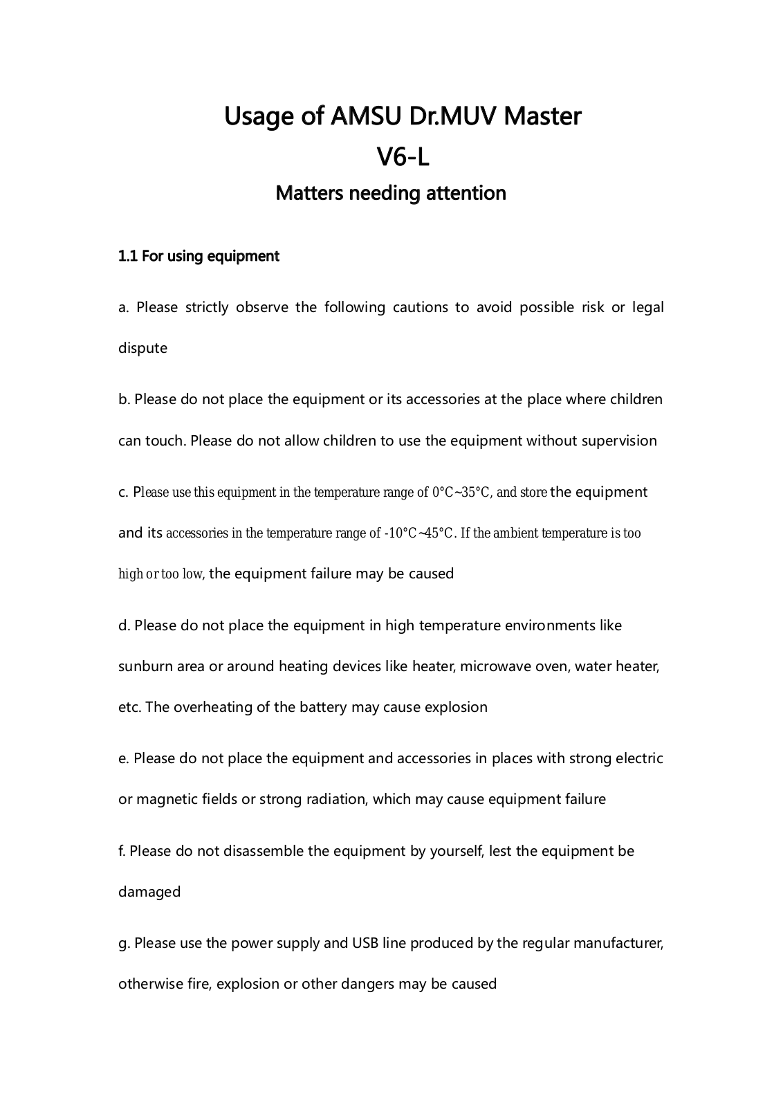 AMSU V6-L user manual - ManualMachine.com