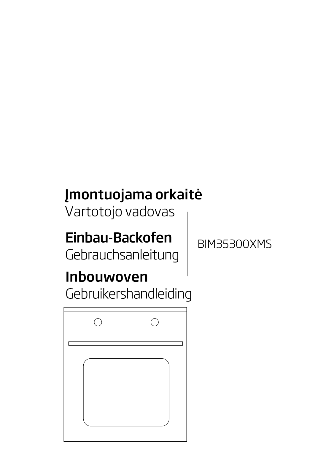 Beko BIM35300XMS User manual