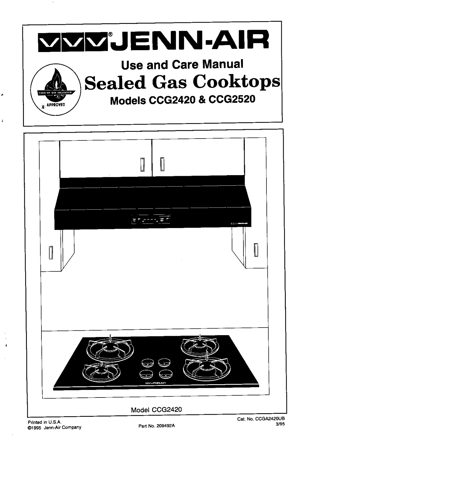 Jenn-Air CCG2420W, CCG2520B, CCG2520W Owner's Manual