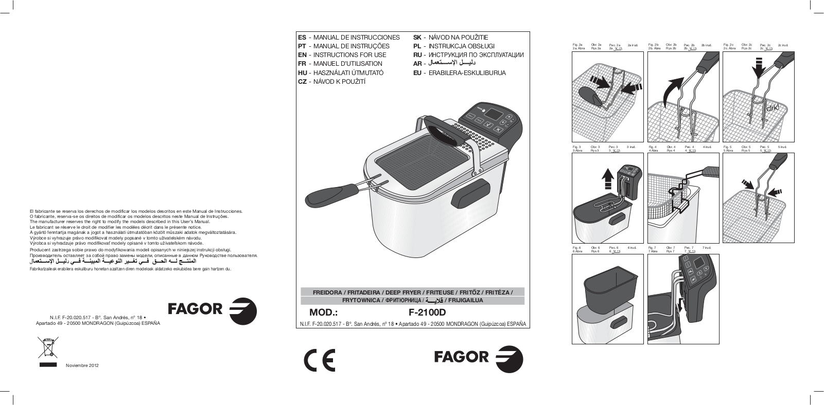 Fagor F-2100 D User Manual