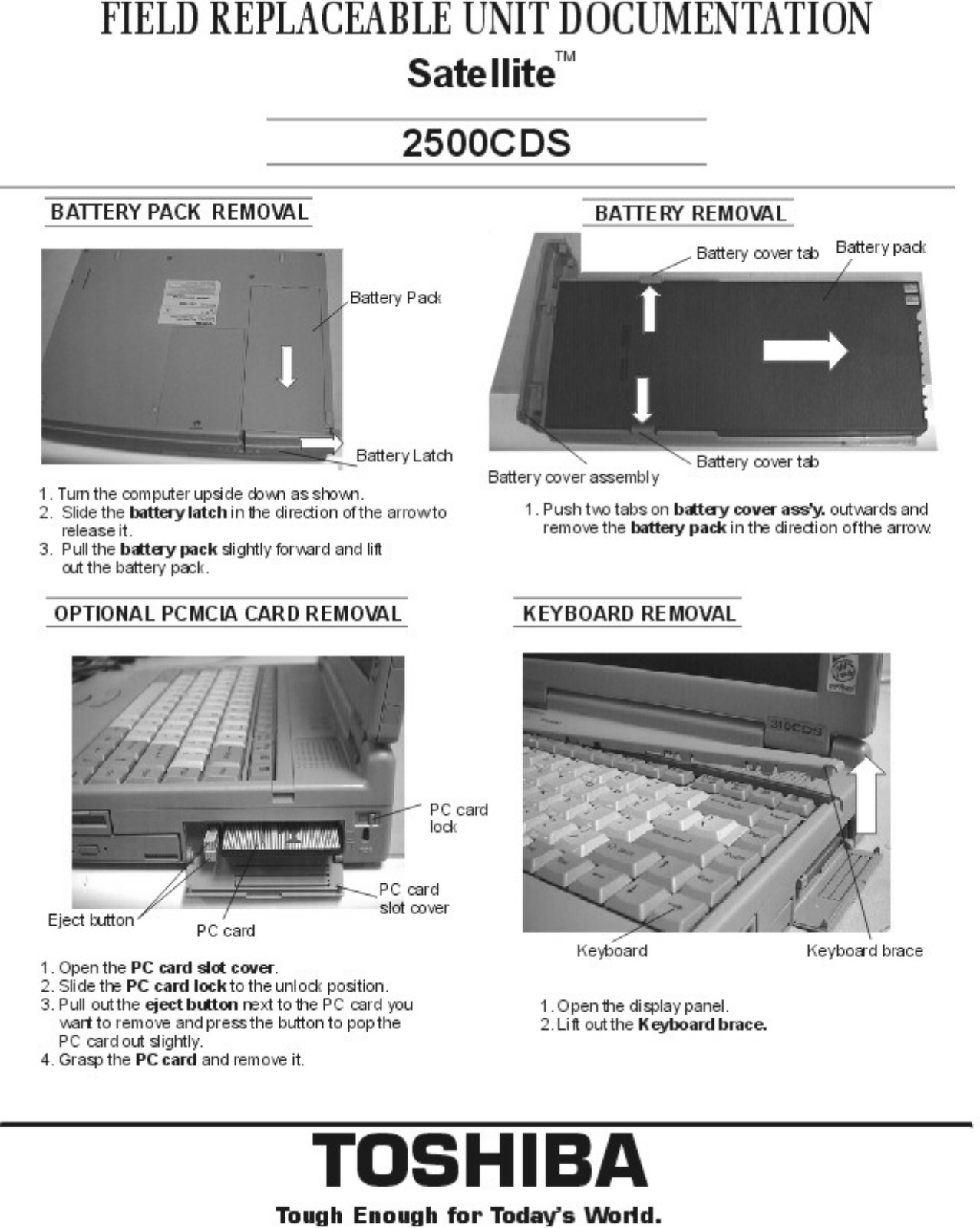 Toshiba satellite 2500cds Service Manual