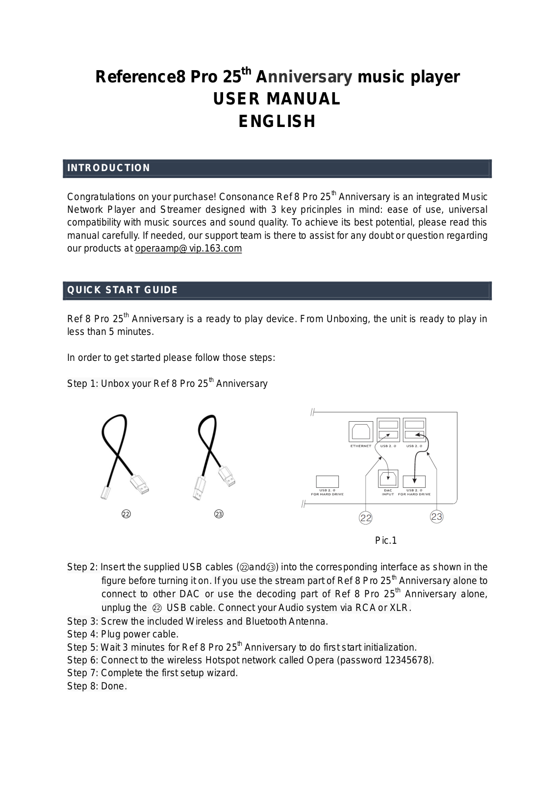 Consonance Reference8 Pro 25th User Manual