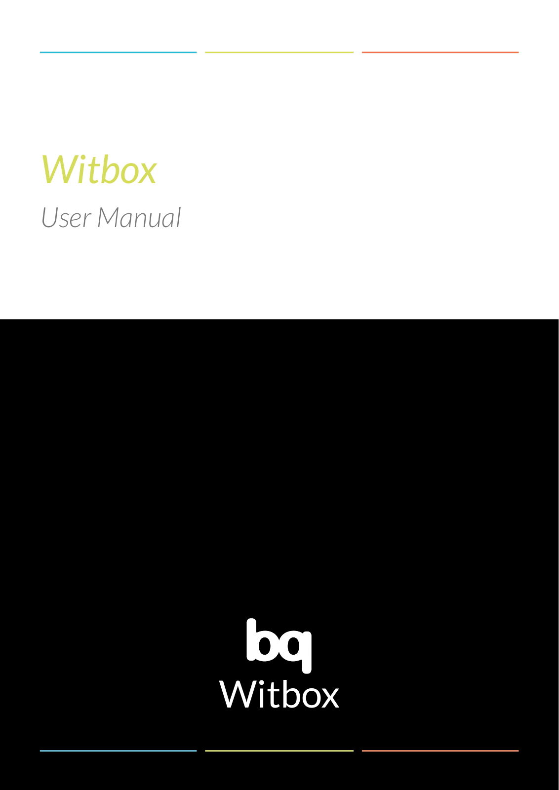 Mundo Reader Witbox User Manual