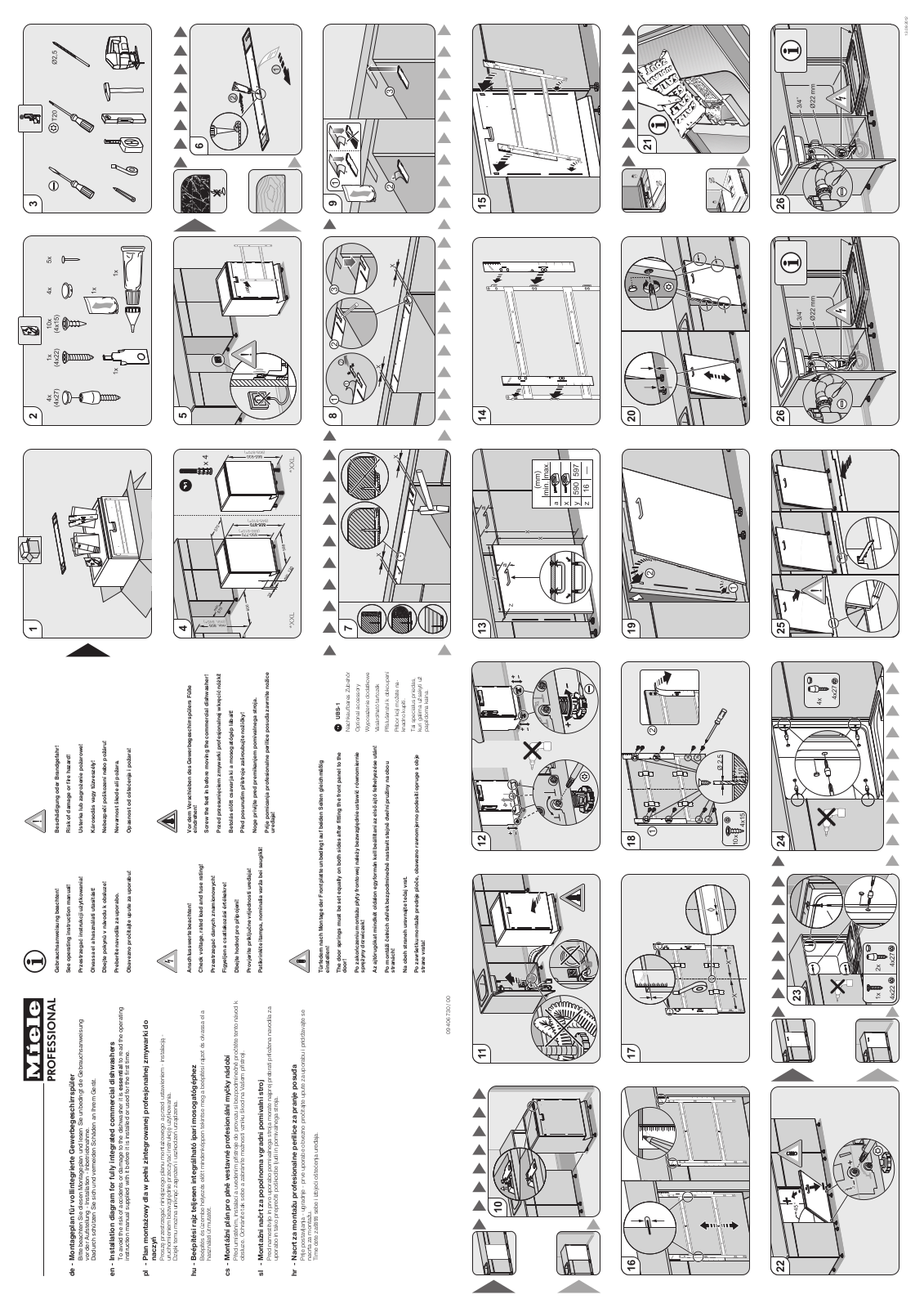 Miele PG 8083 SCVi Plan za ugradnju