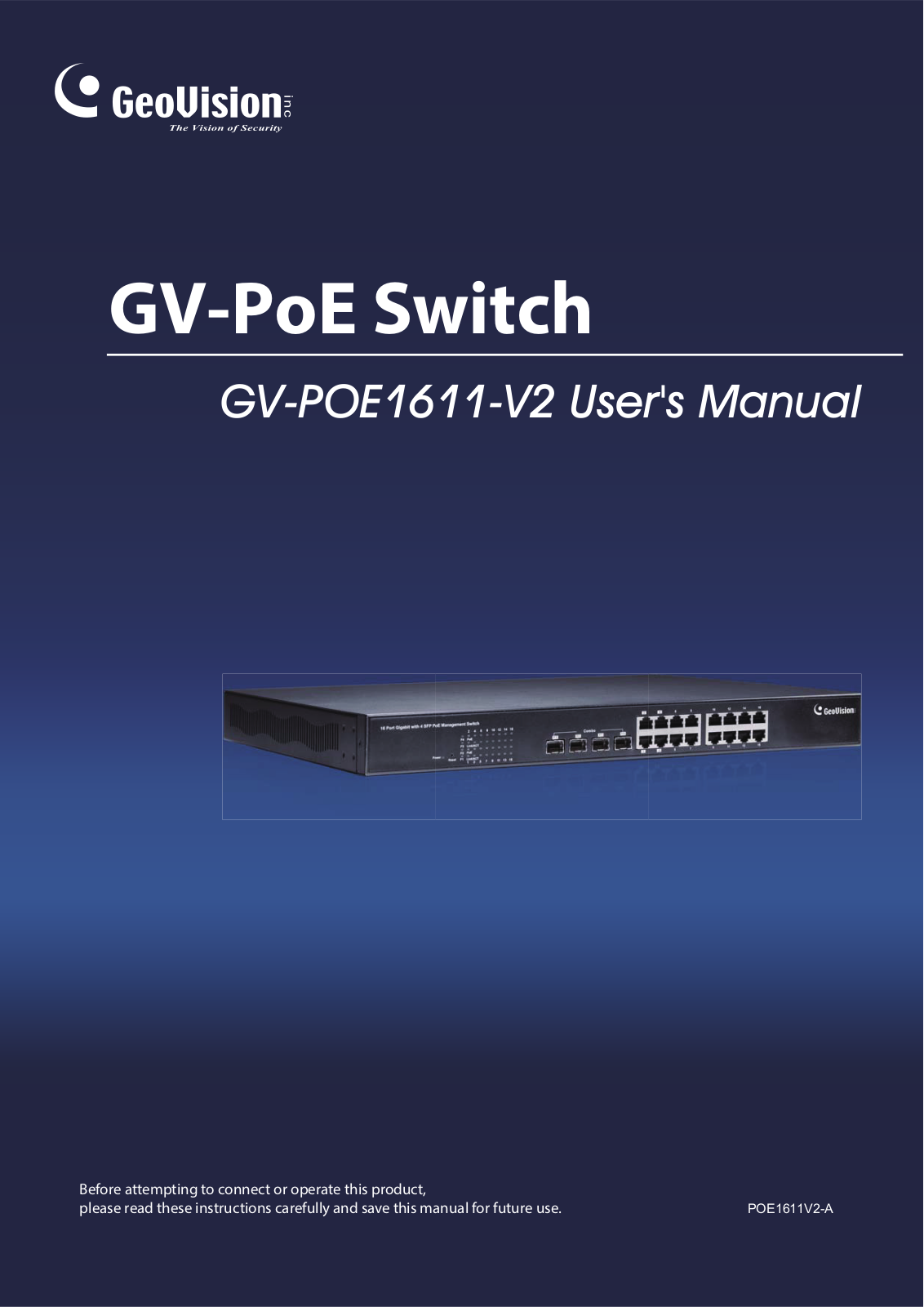 Geovision GV-POE1611-V2 User Manual