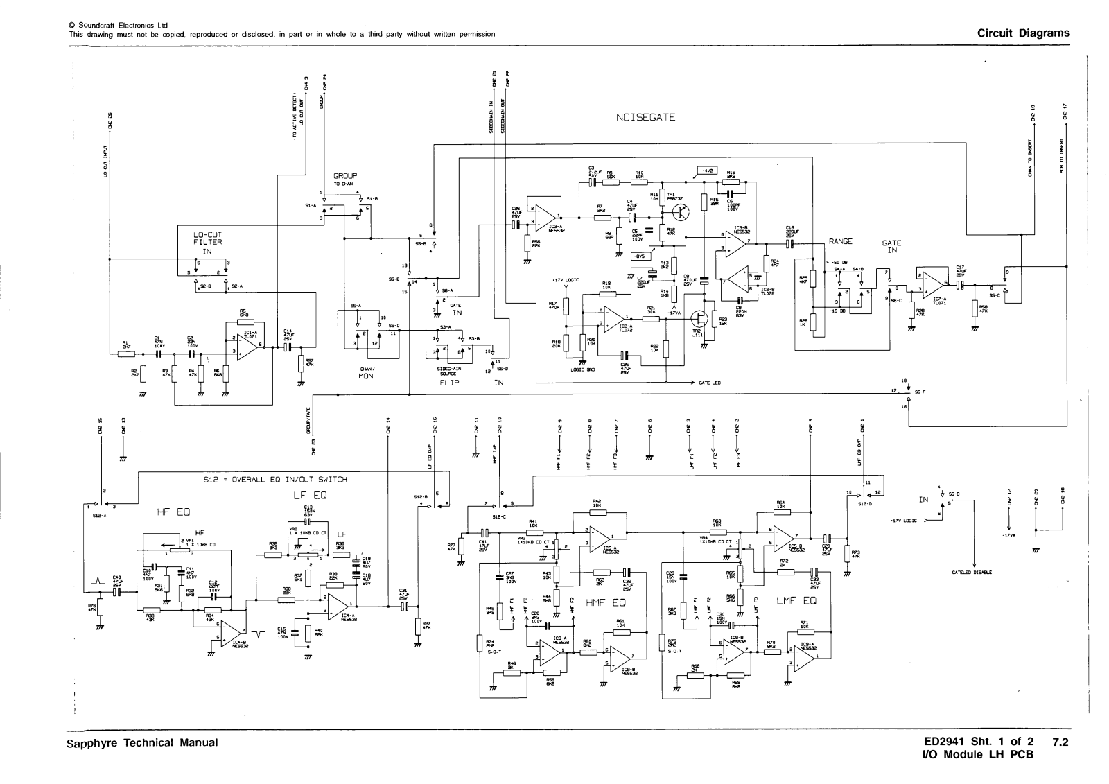 SoundCraft sapphyre Schematic