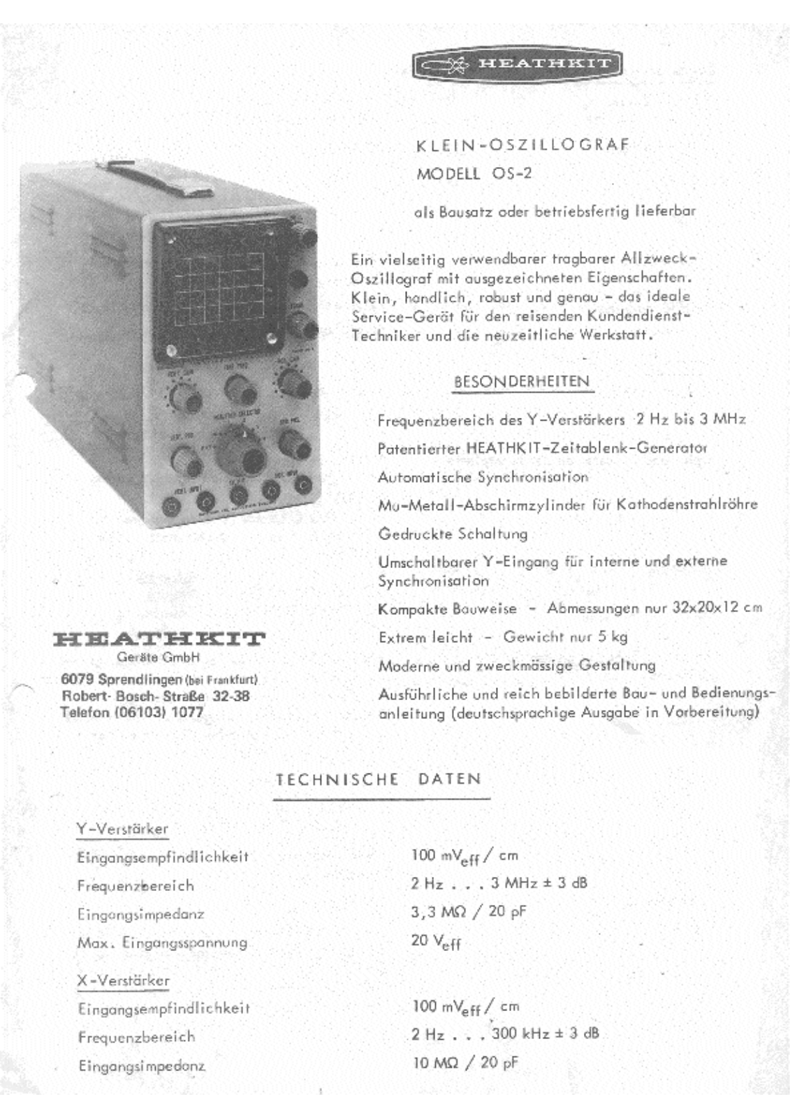 Heathkit os 2 schematic