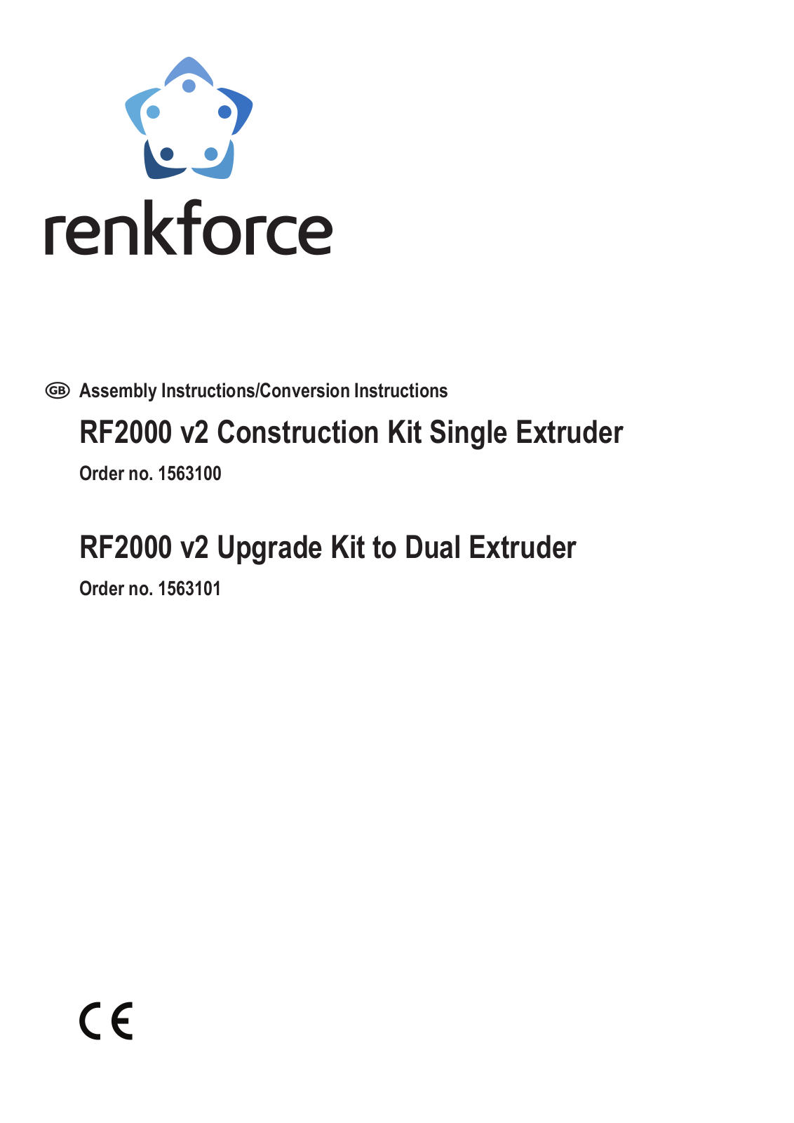 Renkforce 1563100, 1563101 Operating Instructions