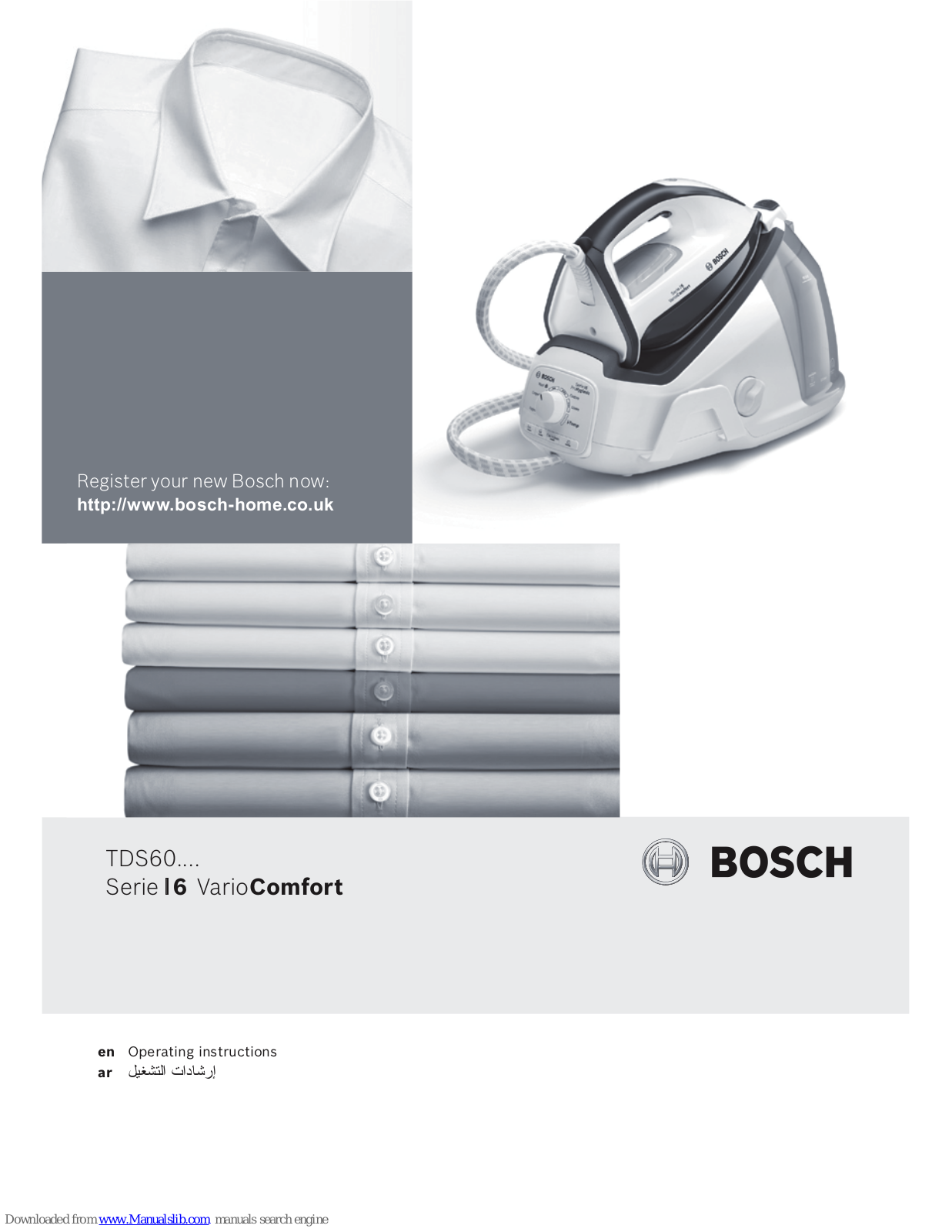 Bosch TDS60, VarioComfort I6 Operating Instructions Manual