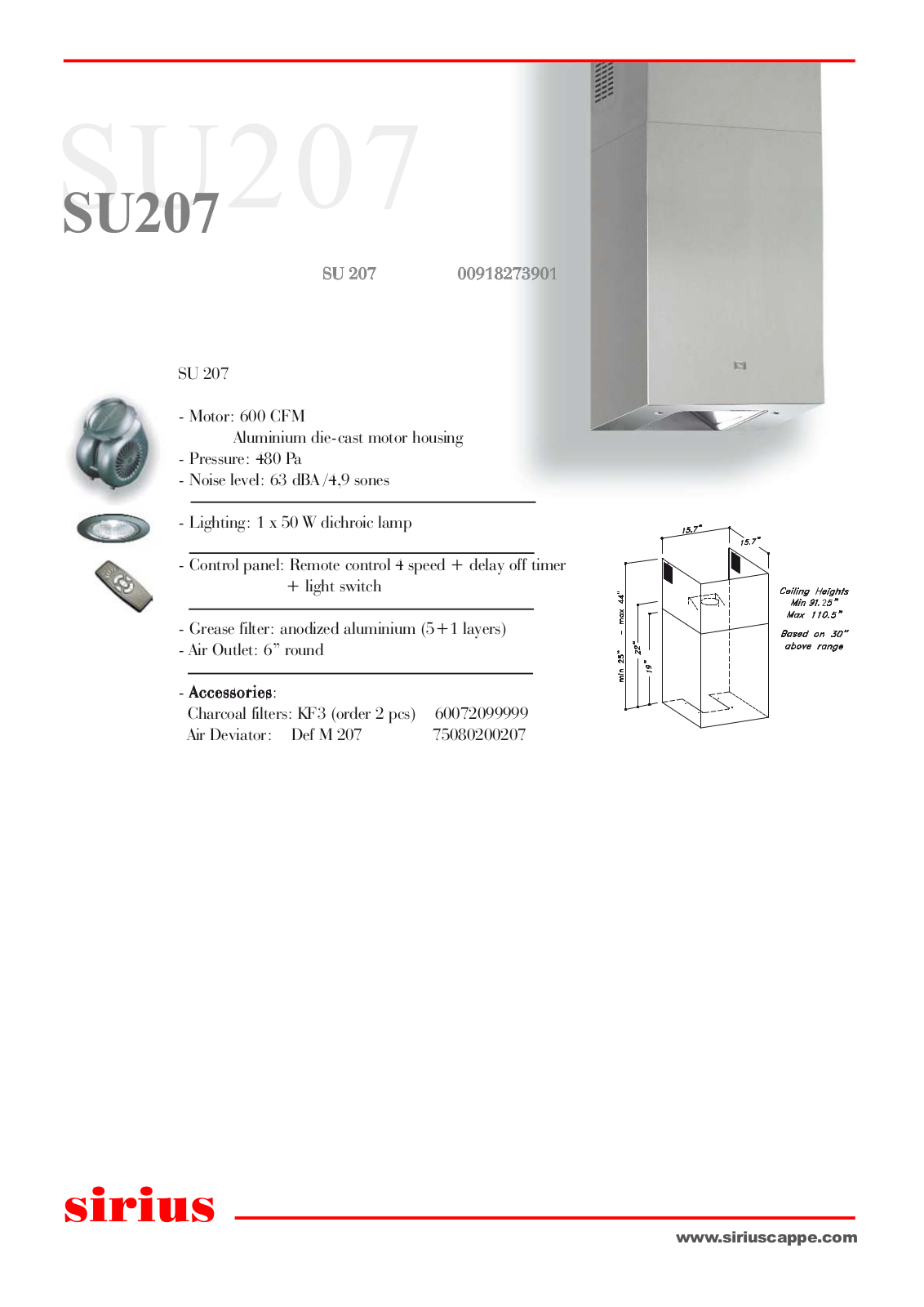 Sirius SU207 Data Sheet