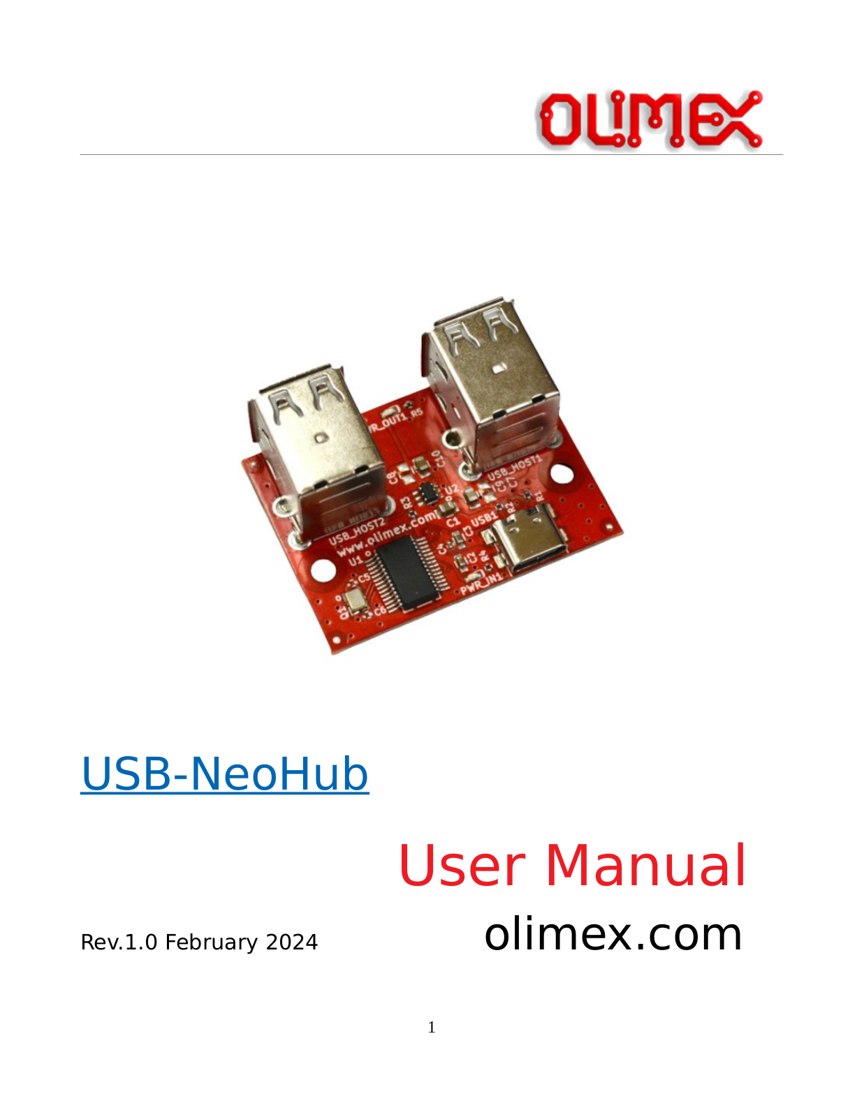 Olimex USB-NeoHub User guide - ManualMachine.com