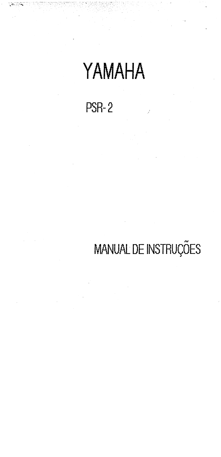 Yamaha PSR-2 User Manual