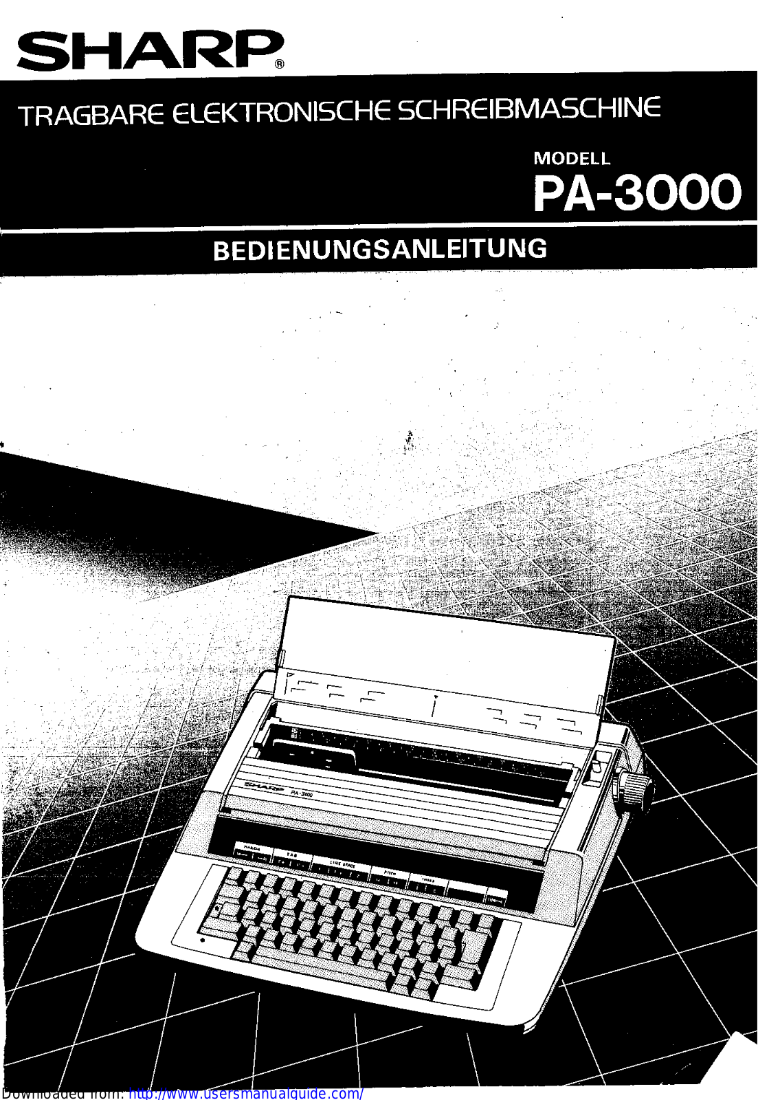 SHARP PA-3000 User Manual