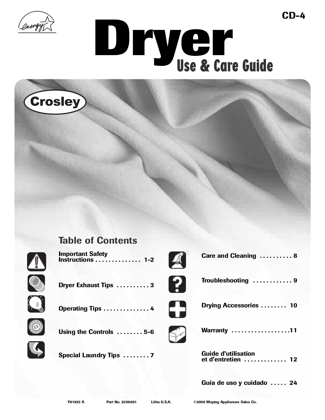 Crosley 2206691 User Manual