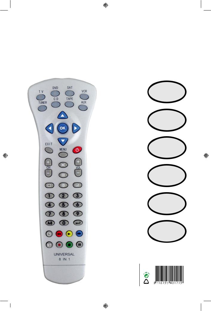 Universal Remote Control 8 IN 1 User Manual