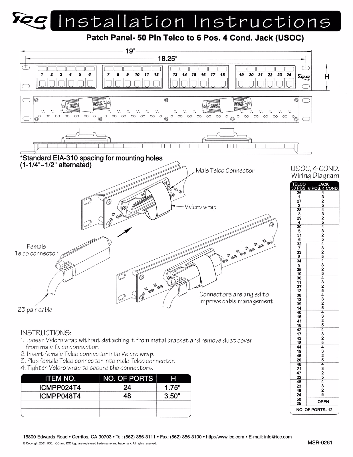 ICC ICMPP024T4 User Manual