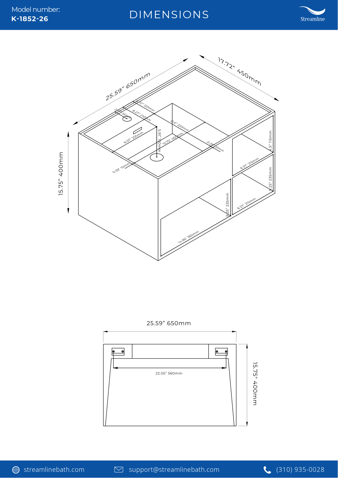 Streamline Bath SLBH7732 Specifications - ManualMachine.com
