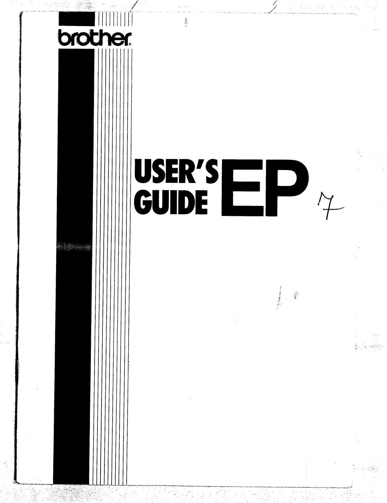 Brother EP-7 Owner's Manual