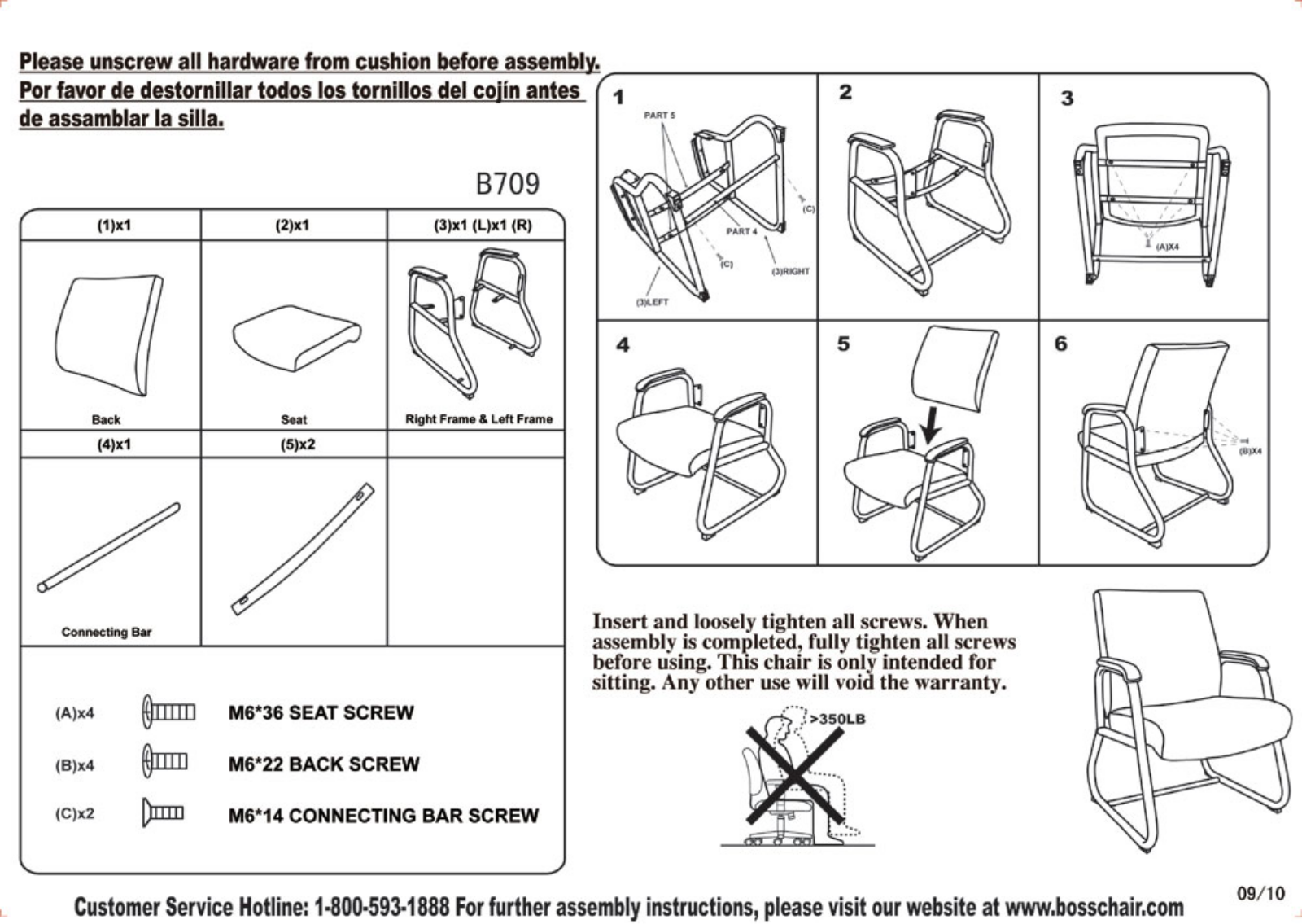 Boss B709 Assembly Guide