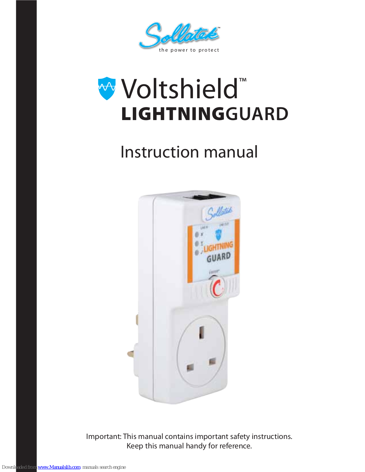 Sollatek Voltshield LIGHTNINGGUARD Instruction Manual