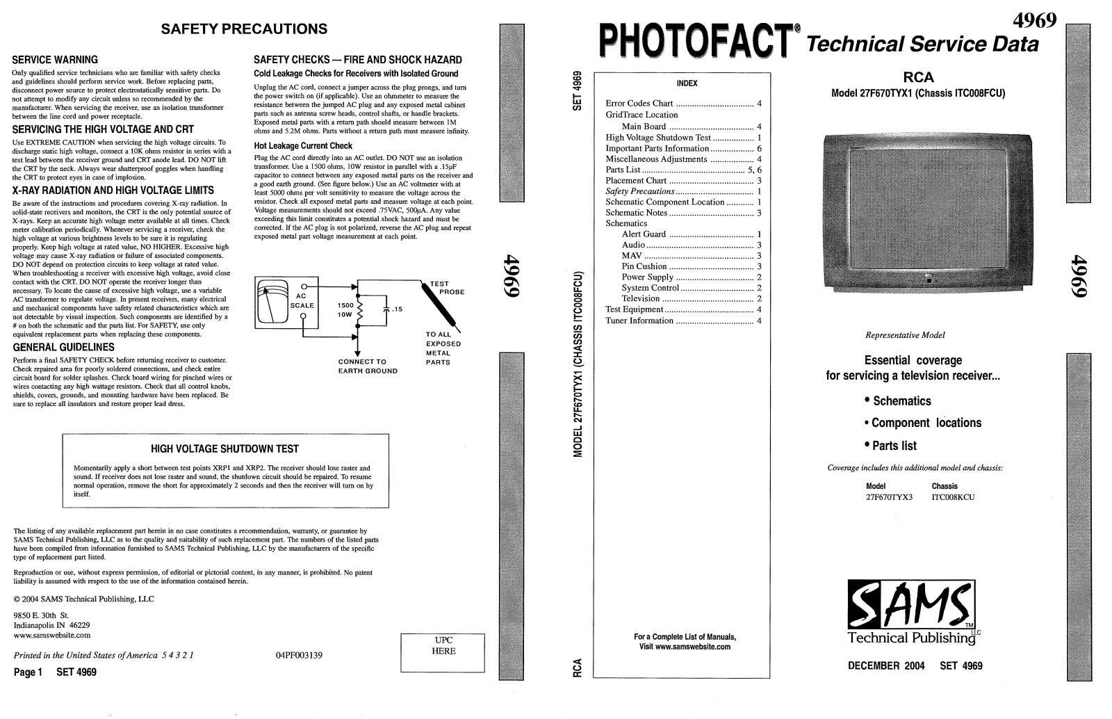 SAMS 27F670TYX3 Service Manual